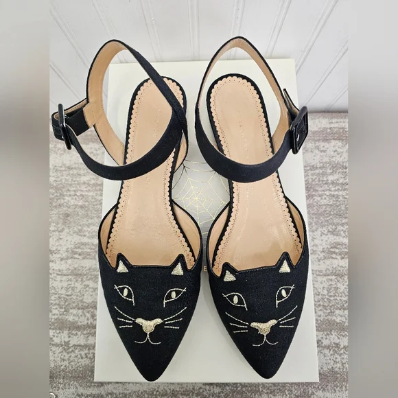 Charlotte Olympia Mid Century Kitty Slingback 42 - Picture 2 of 11